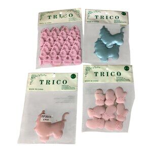 Trico Baby Themed Craft Embellishments 4 Sets Pink And Blue Colors‎